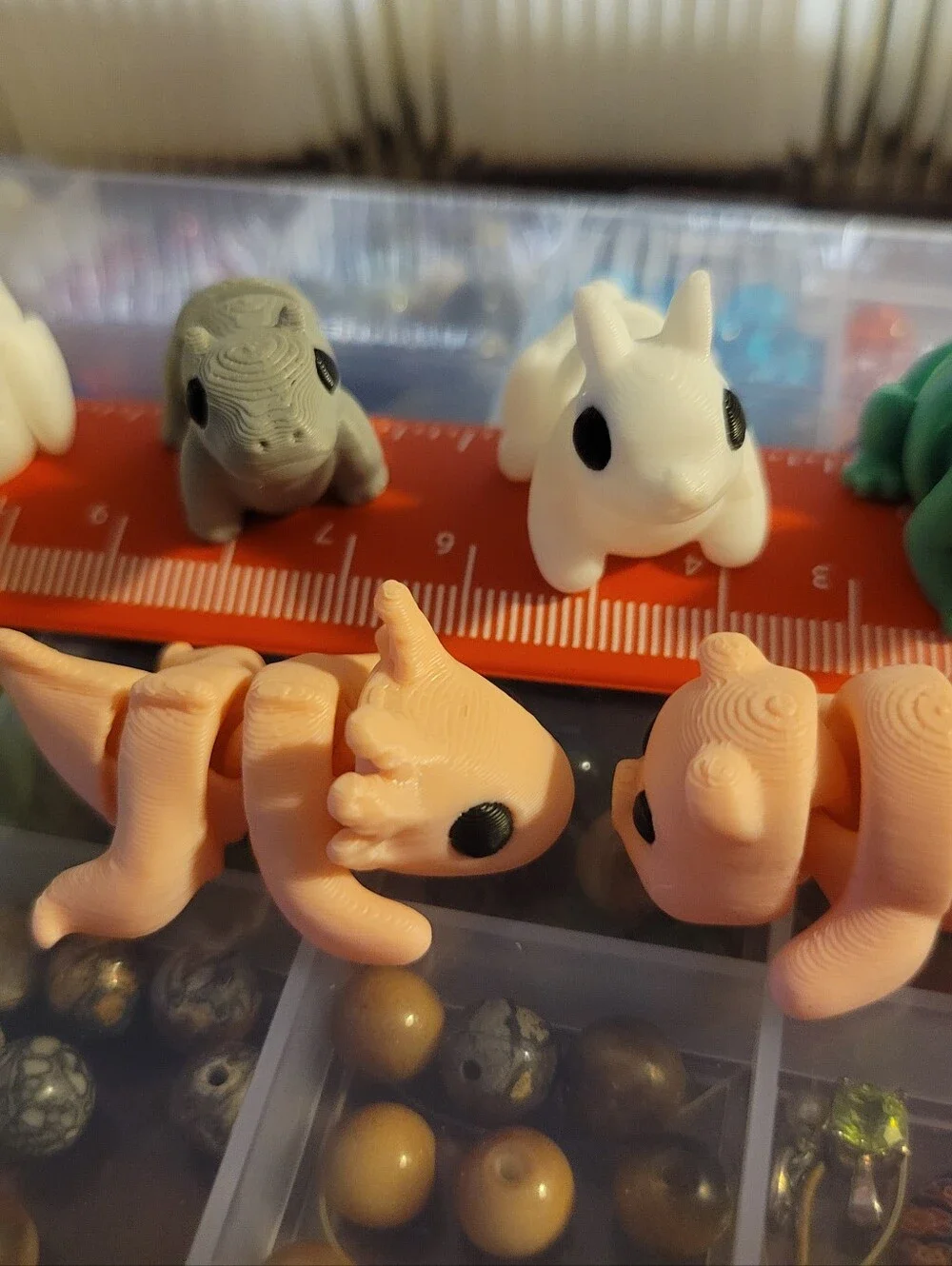 Small 3D-Printed Yellow Lion W/ Brown Mane Fidget Toy, Bundle Add-On Only
